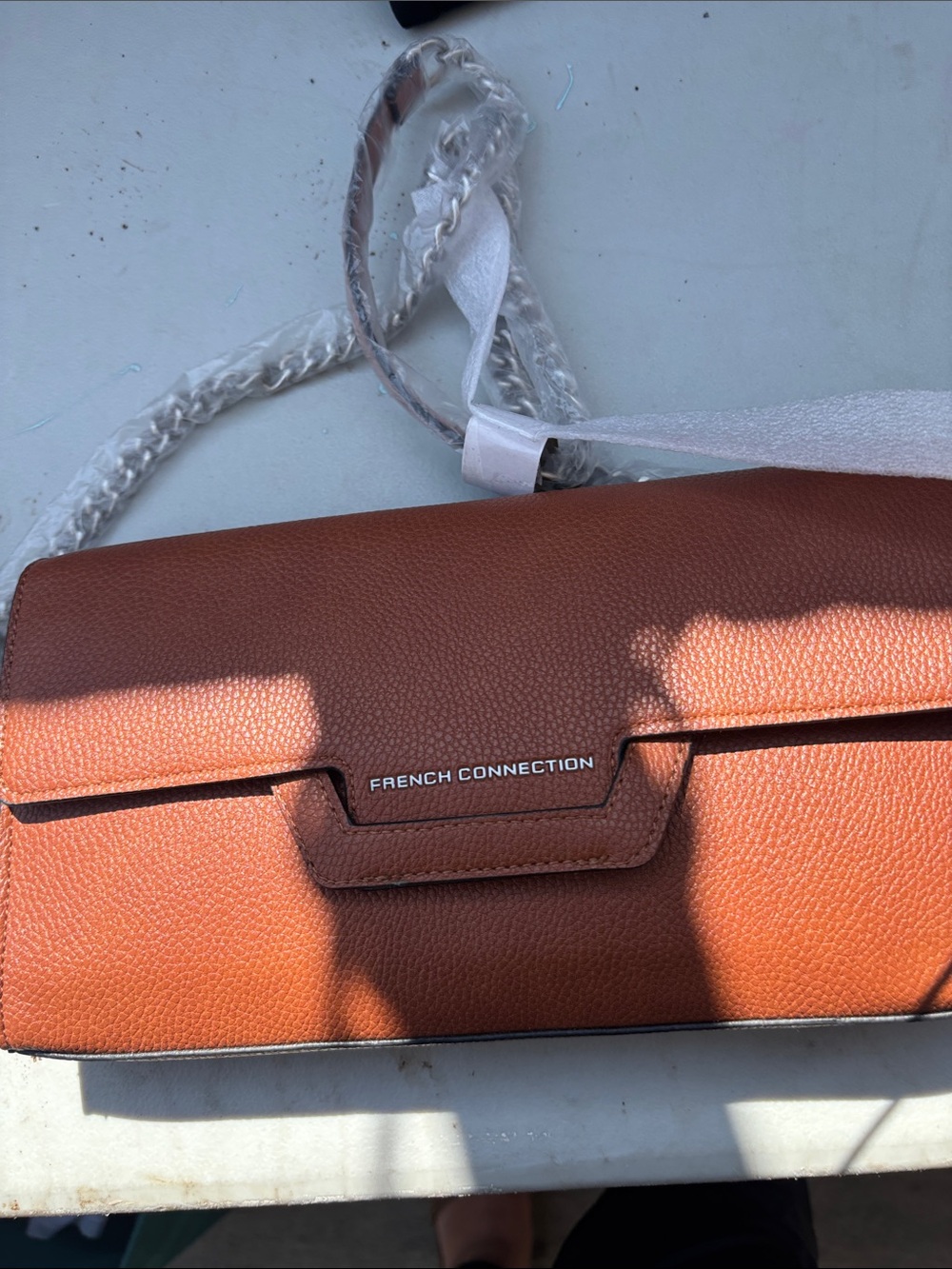 French Connection Brown Shoulder Bag (has a peel on front cover)